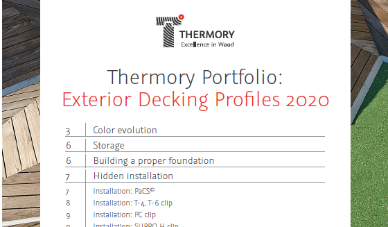 Thermory Profile sheet Decking 2020 